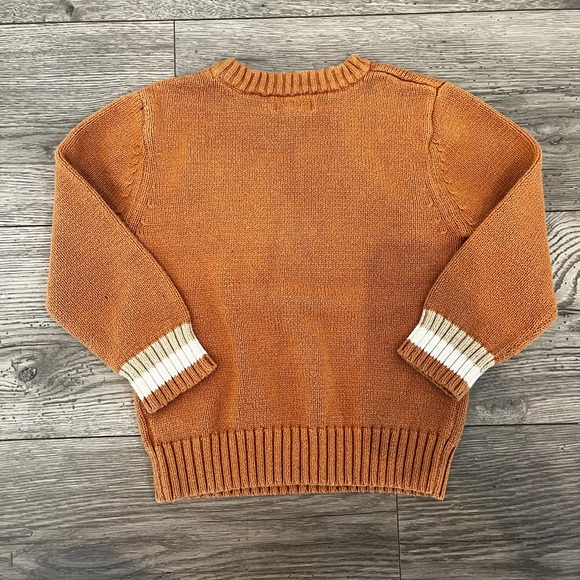 Cat & Jack Toddler Boy Brown Bear Printed Sweater Crewneck Bear Glasses Size 3T - Picture 5 of 11